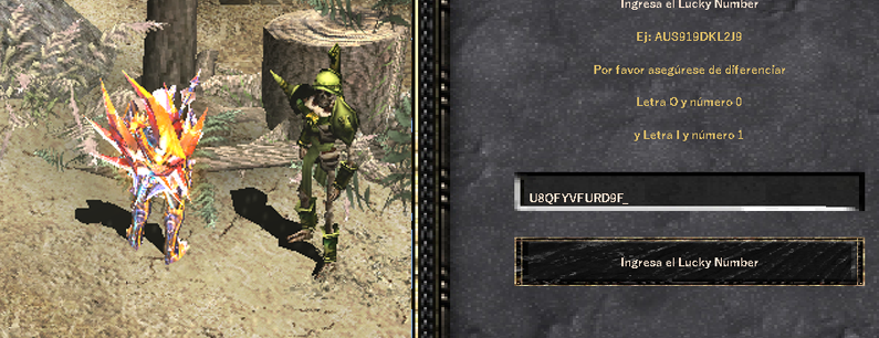 Sistema de bingo o ejemplo visual